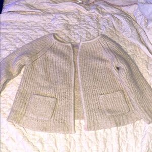 Loft XL white knit cardigan